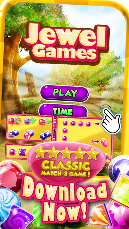 Jewel's Games - diamond match-3 game and kids digger's mania hd free screenshot-4