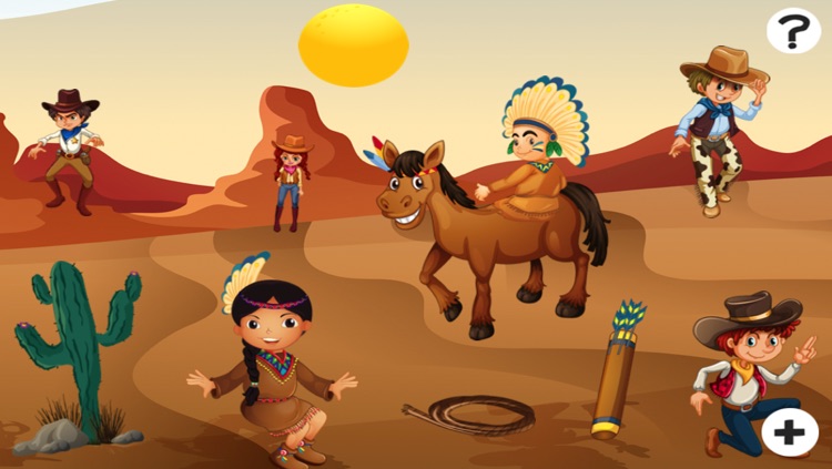 A Cowboys & Indians Learning Game for Children: Learn about the Wild West