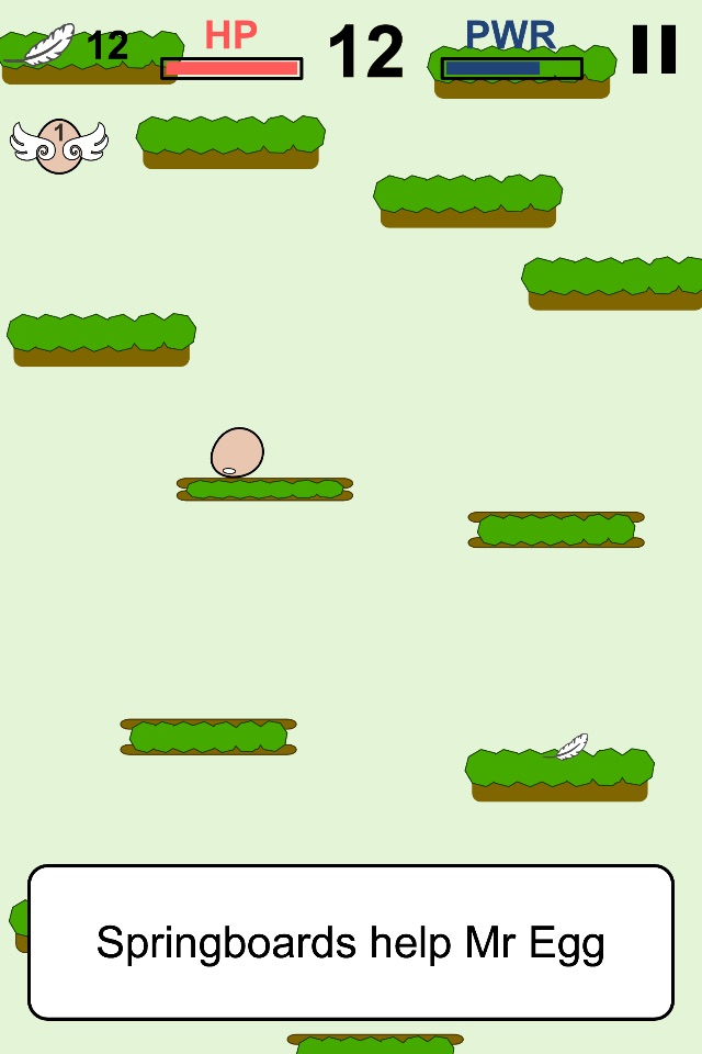 Mr Egg jumps up and down in an endless way to his home screenshot 2