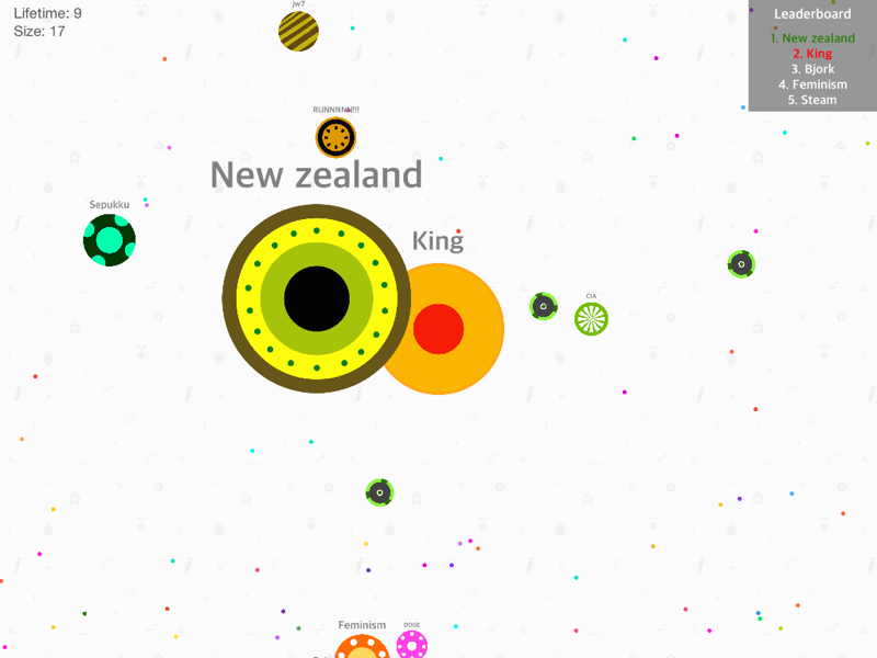 Crazy Dot Party: the kingdoms of dots ~ paradise of trivia game in blob.io version official gameplay screenshot 1