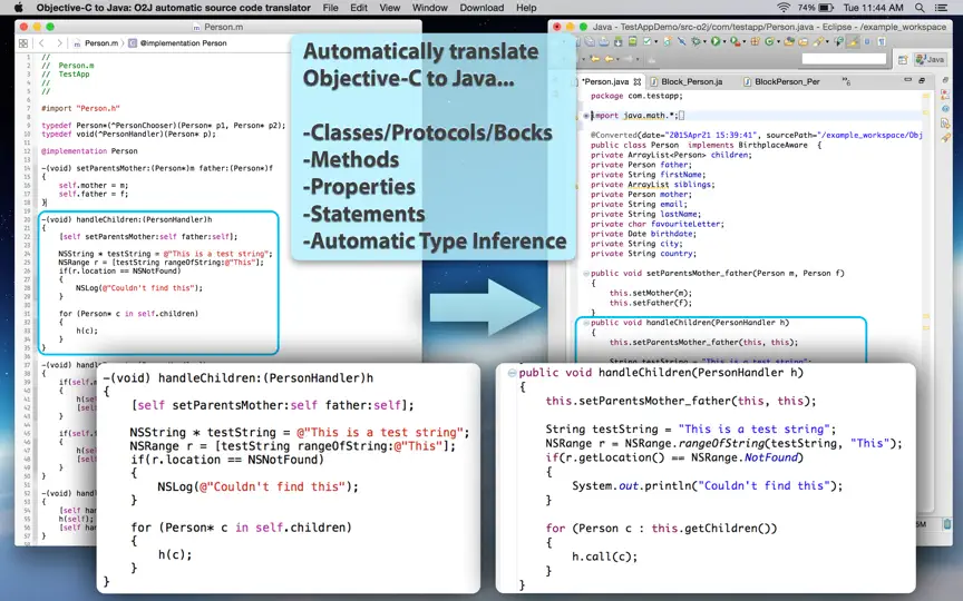 Captura de pantalla de Objective-C To Java - O2J Automatic Source Code Translator en iPhone 2