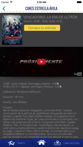 Game screenshot Cines Estrella Ávila apk