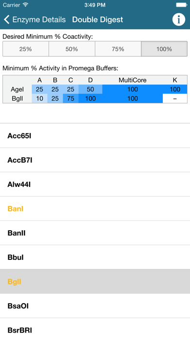 Restriction Enzyme Tool iPhone screenshot
