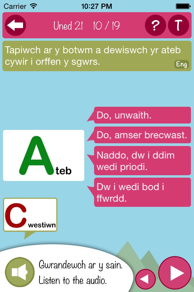 Learn Cymraeg Gogledd - Sylfaen screenshot 4