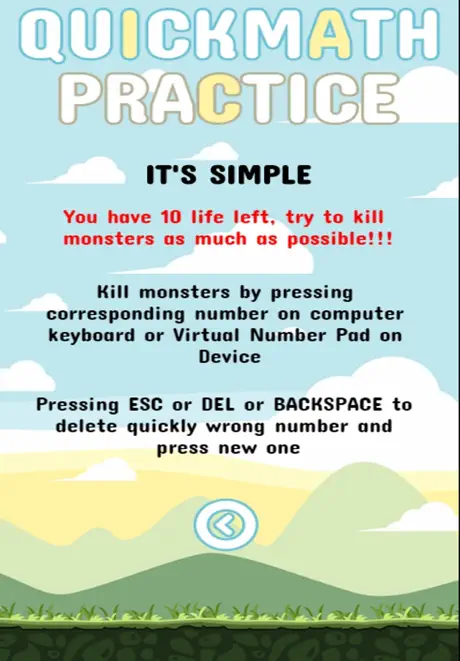 Quick Math Practice - Fast Arithmetic Game For Kids And Adults