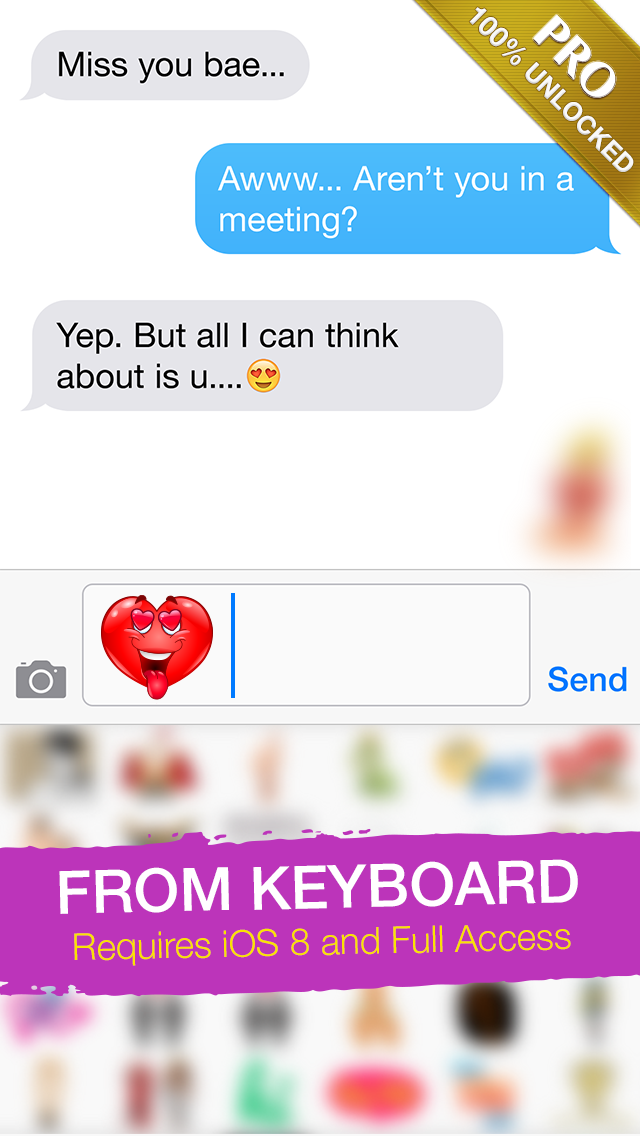Adult Emoji Icons PRO - Romantic Texting & Flirty Emoticons Message Symbols Screenshot