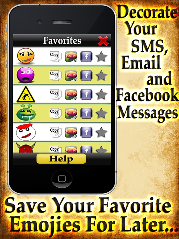 Emoji 4+ - Great Emoticons And Smileys You'll Love iPad screenshot 2 - Productivity app