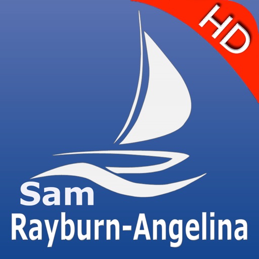 Sam Rayburn Reservoir and Angelina National Forest HD GPS Nautical charts
