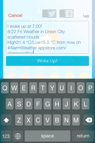 AlarmWeather 〜めざまし＆天気予報〜 screenshot 2