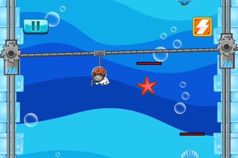 Deep Sea Challenge Free - Similar steps under a cute underwater world game screenshot 2