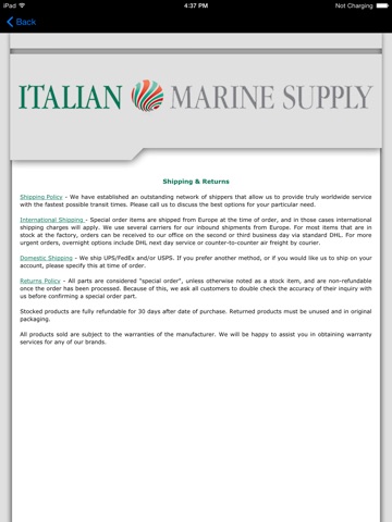Italian Marine Supply HD screenshot 3