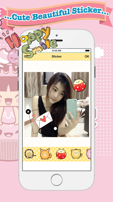 Cute Beautiful Sticker - photo editor, filters, effects, camera plus frames for your iPhone screenshot 3 - Entertainment app