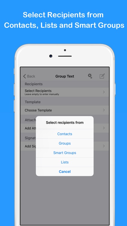 Group Text and Email