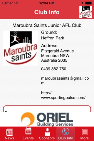 Maroubra Saints Junior AFL Club screenshot 3