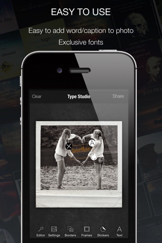 Type Studio Image Editor - Add text, caption & frame over picture screenshot 4