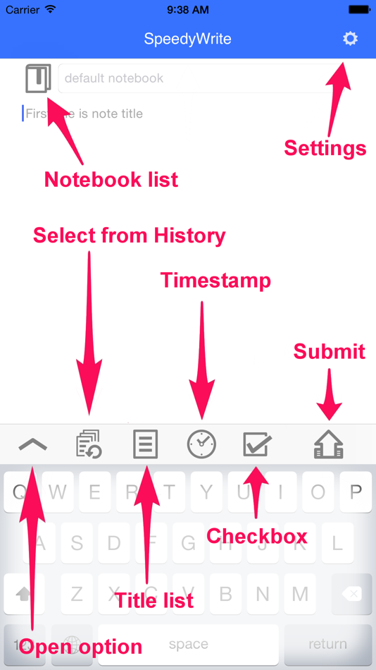 #2. SpeedyWrite - Can quickly writing and append a note for Evernote. (iOS) 由: Michinari YAMAMOTO
