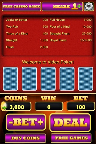 `` A Vegas Casino Jacks Or Better Video Poker screenshot 3