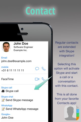 Sky Contacts - Start Skype calls and send Skype messages from your contactsのおすすめ画像1