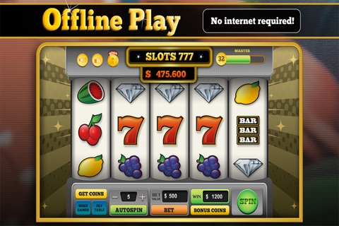 Slots 777- VEGAS CLASSIC – offline slot machines with progressive jackpot, hourly bonus & generous payouts! screenshot 2