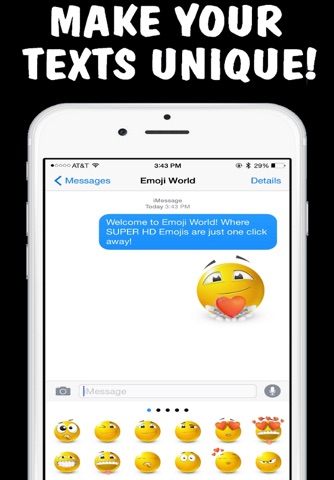 Text Smileys Keyboard - Smileys, Emojis & Emoticons for iPhone by Emoji World screenshot 2
