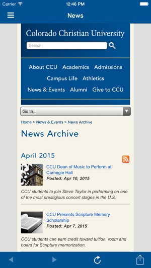 Colorado Christian University Mobile(圖4)-速報App