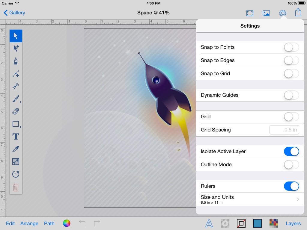 Vector PaintPad (векторный редактор) screenshot 4