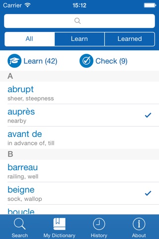 French <> English Dictionary + Vocabulary trainer screenshot 3
