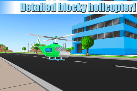 Cube Helicopter: Flight Simulator 3D Free screenshot 4