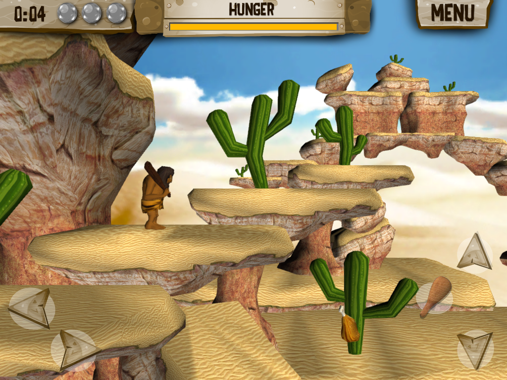 Hungry Dude - Free Game - Let's go back to the prehistoric age, and look how the caveman survive