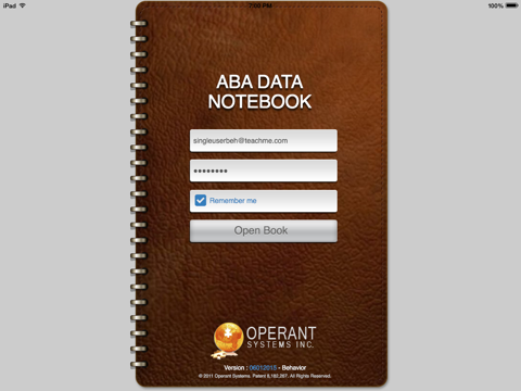 ABA Data Notebook - Behavior Version