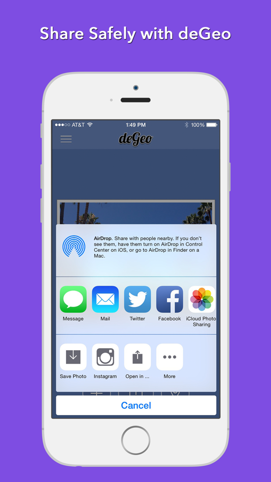 #3. deGeo - Geotag Remover, EXIF Viewer Photo Privacy Tool (iOS) 由: GlassWave LLC