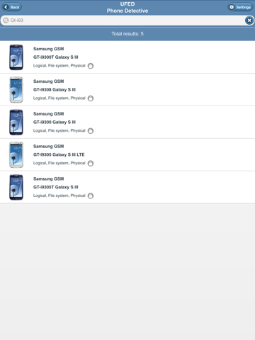 UFED Phone Detective iPad screenshot 4 - Utilities app