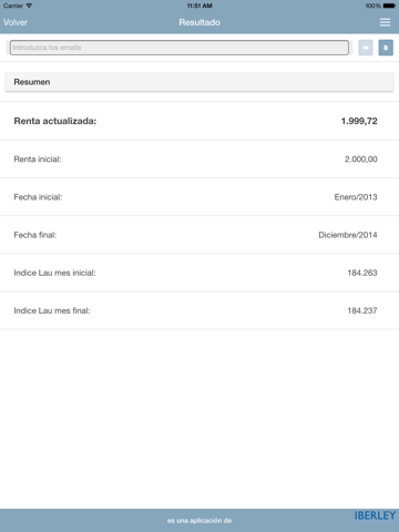 Screenshot #6 pour Cálculo de actualización de rentas