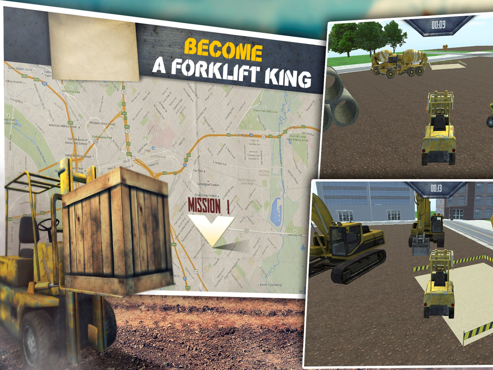Heavy Construction Simulator- Drive a forklift through the city suburbs to become a construction master