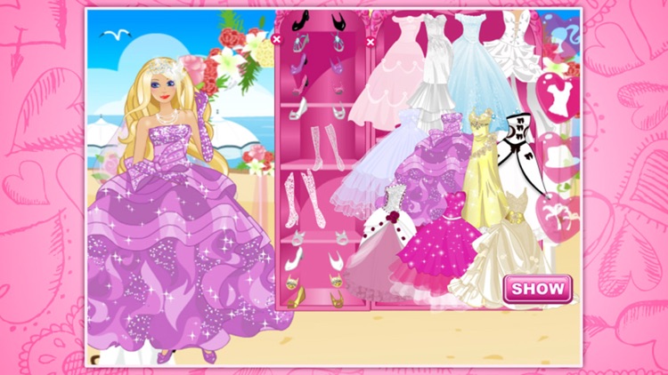 Princess wedding dressup