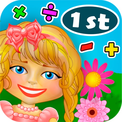 Math. Girl. Flowers. 1st Grade iOS App