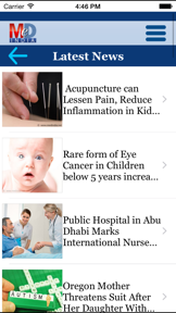 Medical, Health & Research News screenshot