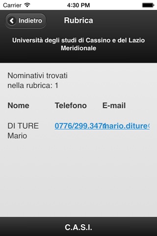 Rubrica Uniclam screenshot 2