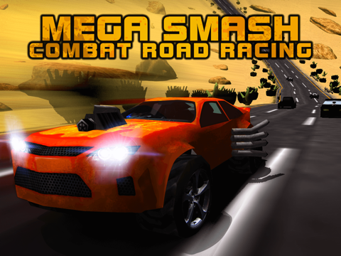 Mega Smash Real Combat Fast Car Road Racing 3D Simulator Game iPad screenshot