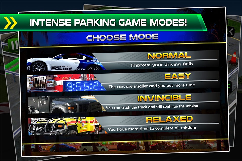Police Emergency Car Parking Simulator - 3D Bus Driving Test & Truck Park Racing Games screenshot 3
