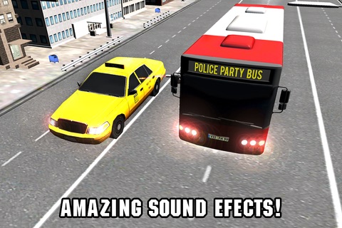 Police Party Bus Racing Simulator 3D screenshot 3