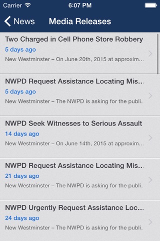 New Westminster Police Mobile screenshot 3
