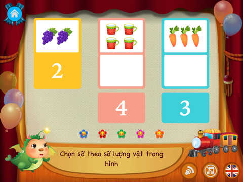 Bảng chữ cái tiếng Anh, tiếng Việt, làm toán, ghép hình và chơi game phát triển trí tuệ app screenshot 2