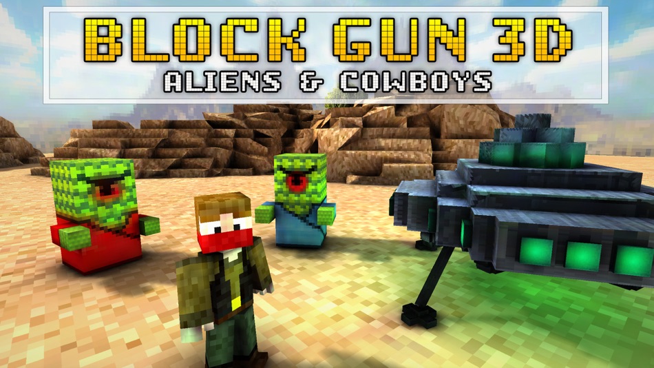 #1. Block Gun 3D: Aliens and Cowboys (iOS) De: App Holdings