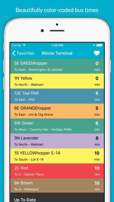 Transit for CUMTD Screenshot 1 - AppWisp.com Transit for CUMTD Screenshot 1 - AppWisp.com