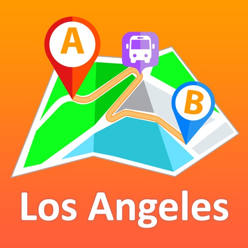 Los Angeles offline map with public transport route planner for my journey