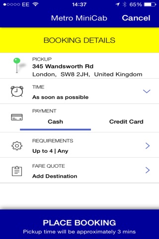 Metro MiniCab screenshot 3