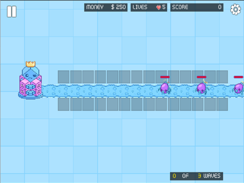 Screenshot #4 pour Pixel mignon Jeu gratuit 2d tour Defender