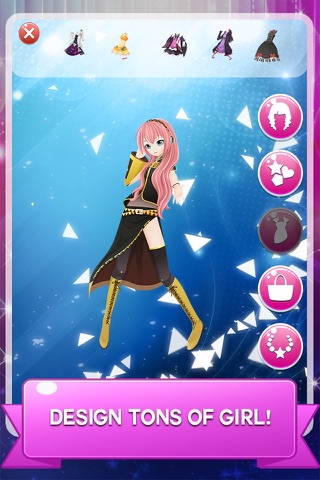 Dress-up " DIVA Vocaloid " The Hatsune miku and rika and Rin salon and make up anime games screenshot 3
