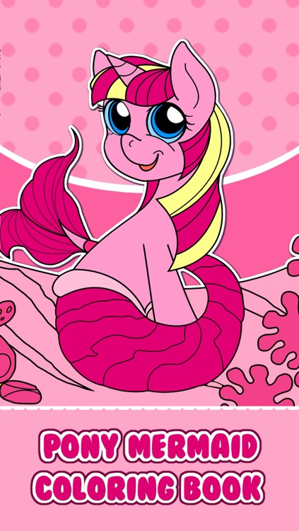 Pony Mermaid Games For Girls: My Little Coloring Book for Kids
